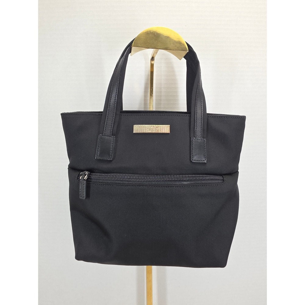 Gucci Black Canvas Leather Mini Tote Bag 76480 213317 Made in Italy COA Included